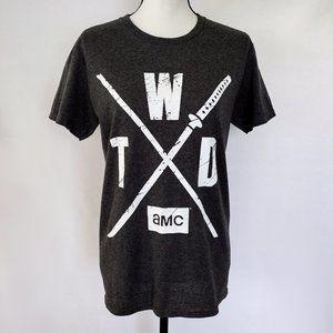 Hot Topic The Walking Dead Graphic Gray Circle Knit Unisex T-Shirt